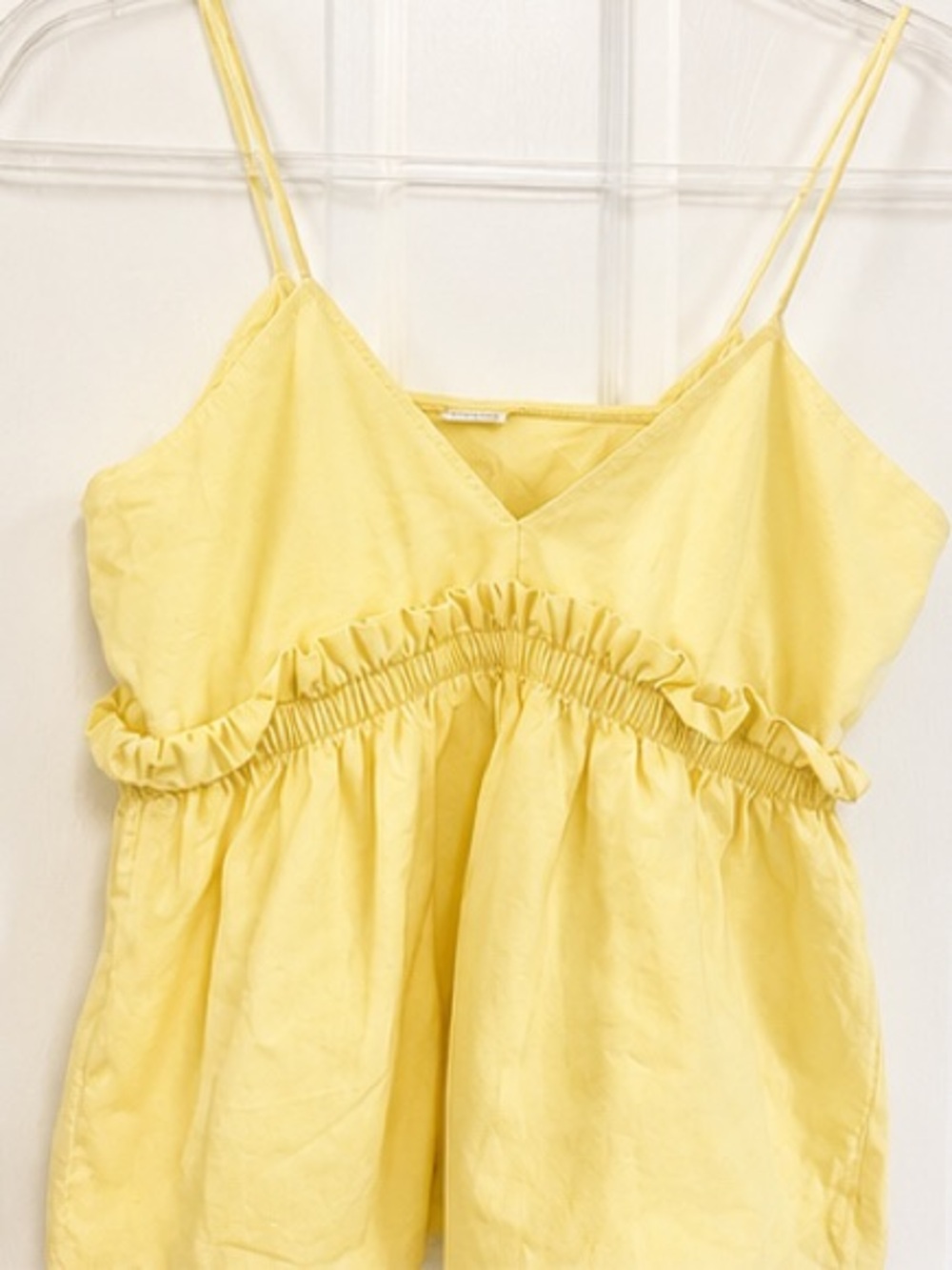 Zara Yellow Ruffle Cami Top